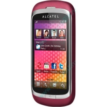 Красно-розовый телефон Alcatel One Touch 818 (Набережные Челны)