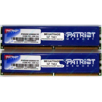 Память 1Gb (2x512Mb) DDR2 Patriot PSD251253381H pc4200 533MHz (Набережные Челны)